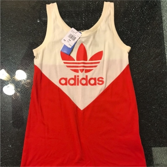 Tops - Adidas Red & Cream Tee